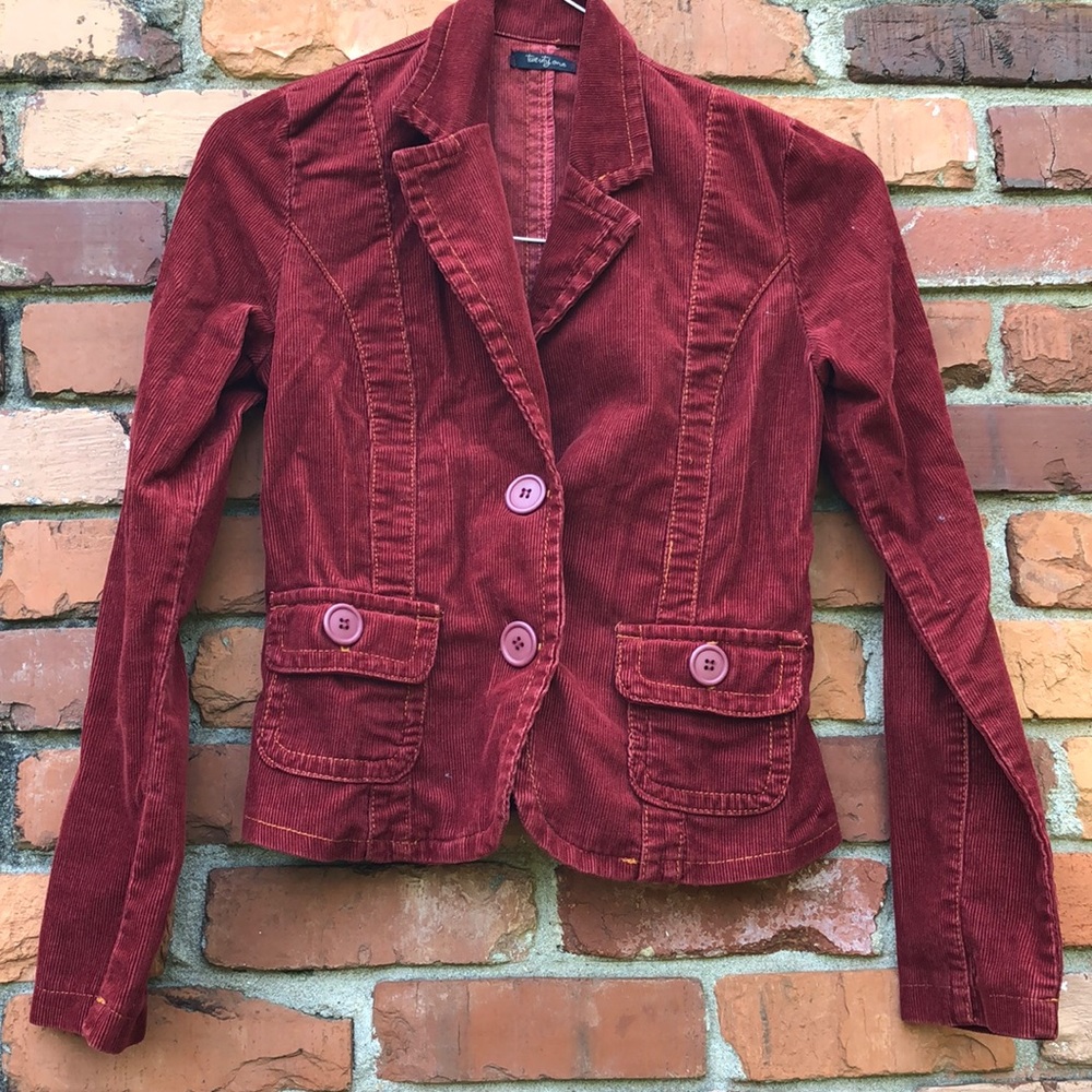 Rust corduroy blazer